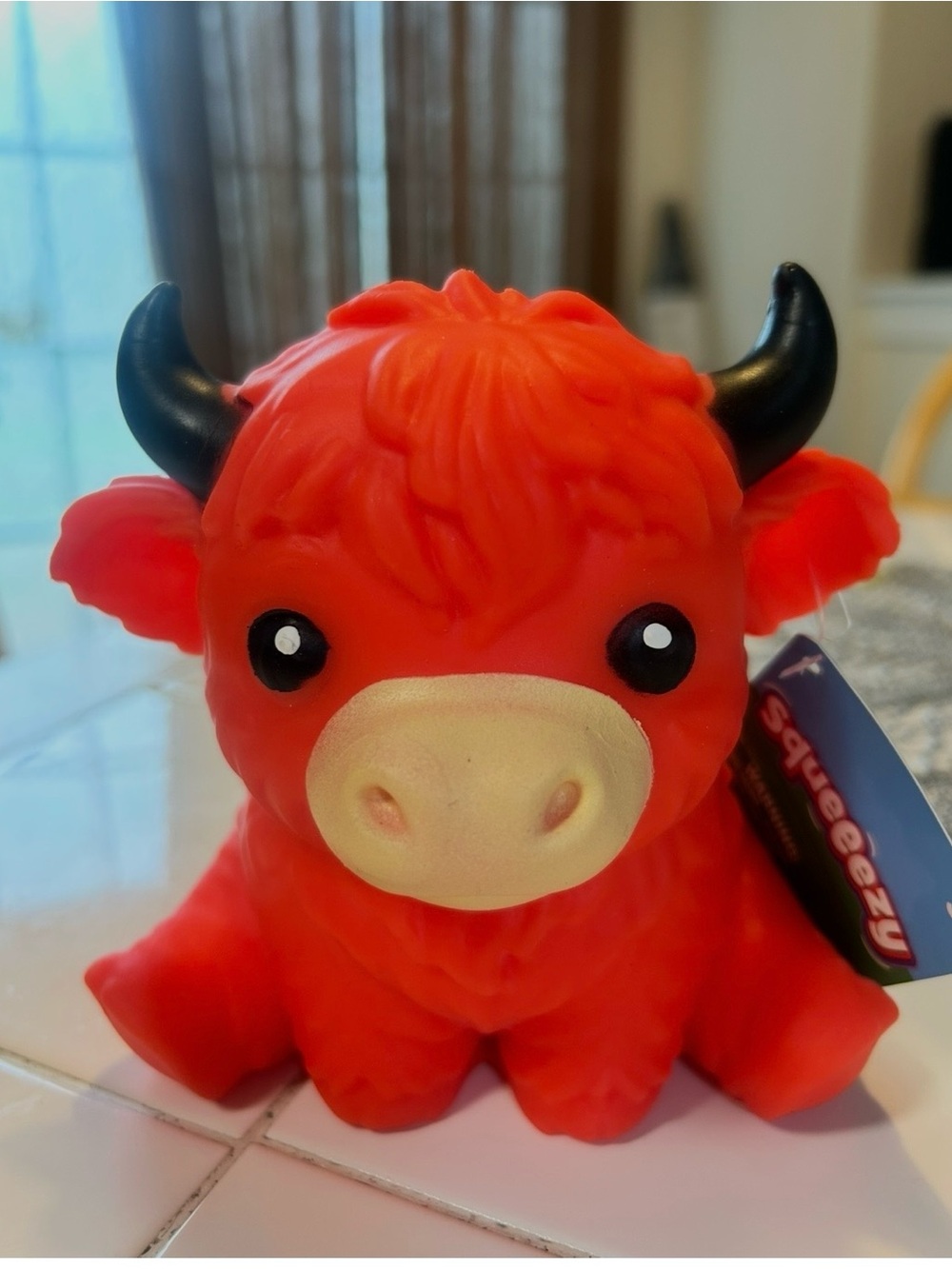 RARE Red Highland Cow Squeezy Toy by Sunny Days